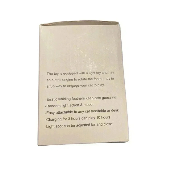 Cat teaser Toy Auto Laser wand feather 2 in 1 Kitten training Interactive Indoor - Picture 2 of 3